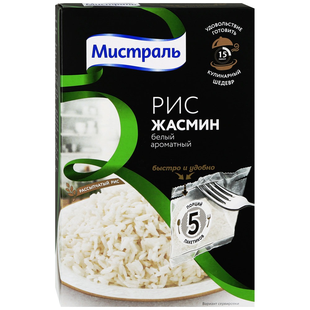 РИС ЖАСМИН МИСТРАЛЬ (ПАКЕТ) 400ГР