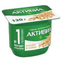 БЗМЖ ЙОГУРТ АКТИБИО 2,9% ОТРУБИ/ЗЛАКИ 130ГР СТАК