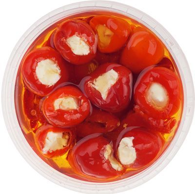 ПЕРЕЦ ЧЕРРИ ФАРШИРОВАННЫЙ СЛИВОЧНЫМ СЫРОМ АМИГА 250Р