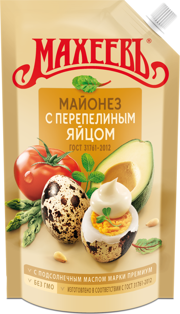 МАЙОНЕЗ МАХЕЕВЪ С ПЕРЕПЕЛ ЯЙЦОМ 800ГР ДОЙ-ПАК